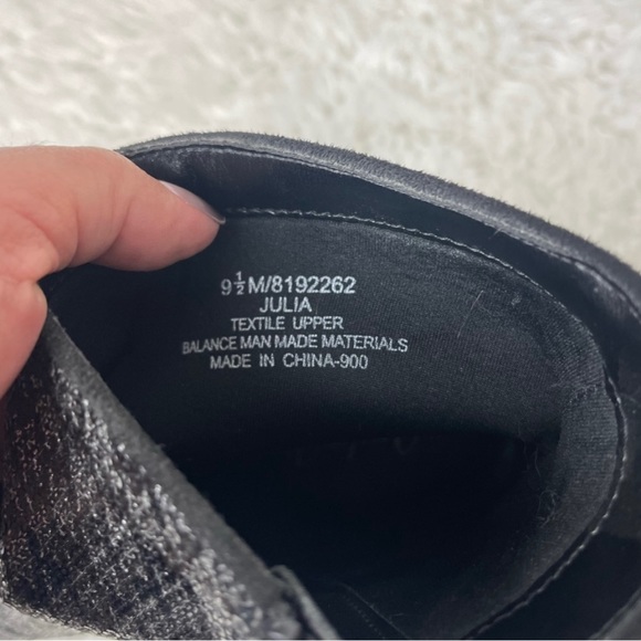 Amelia Grace Julia Bootie Black Silver Sequin Zippered Booties Size 9.5 - Picture 11 of 12